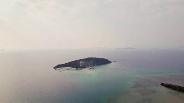 Impresionante Cúmulo Islas Koh Mak Desde Arriba Donde Las Aguas — Vídeo de stock