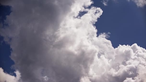 Telecamera Incornicia Abilmente Nuvole Mentre Vagano Aggraziatamente Attraverso Cielo Rivelando — Video Stock