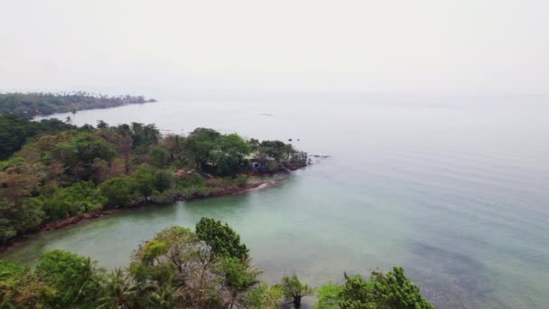 Drone Vangt Pure Tropische Rust Koh Mak Island Waar Weelderig — Stockvideo