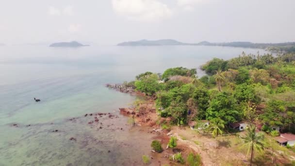 Dron Nad Zachwycającym Pięknem Raju Koh Mak — Wideo stockowe