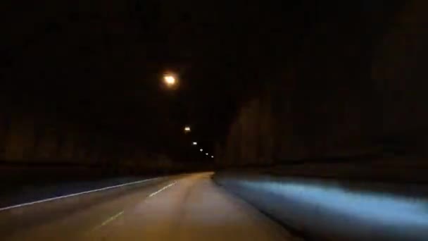 Hiperlapso Aventura Dentro Dos Limites Túnel Com Uma Vista Panorâmica — Vídeo de Stock
