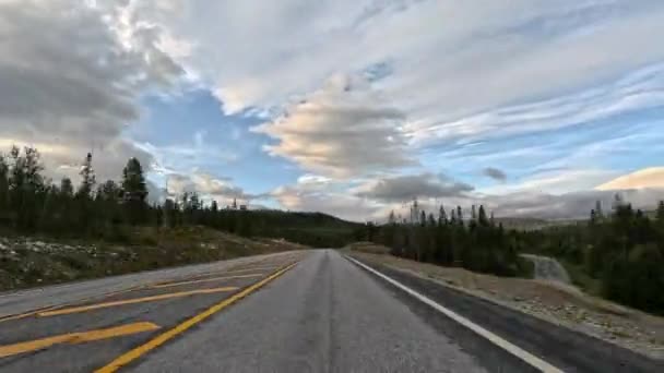 Zapierające Dech Piersiach Krajobrazy Norwegii Ekscytującej Przygodzie Hiperlapse Światła Dziennego — Wideo stockowe