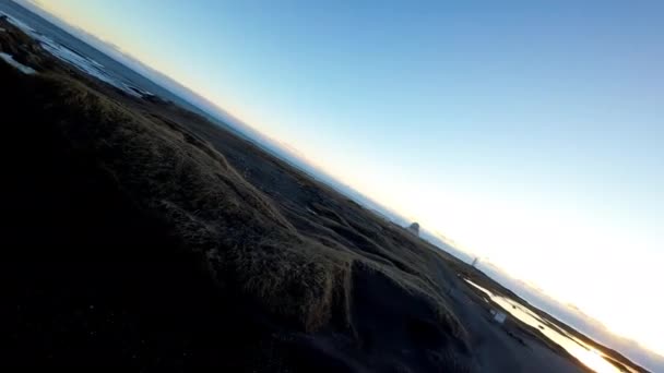 ベストラホーン山のドローンの目を見る — ストック動画