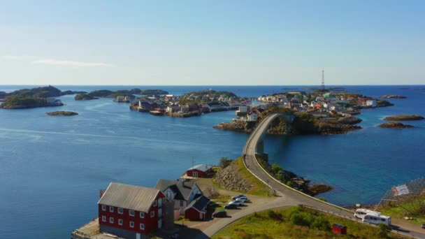 엥고이선드 브릿지 Engoysund Bridge 마을의 아름다운 햇빛을 — 비디오
