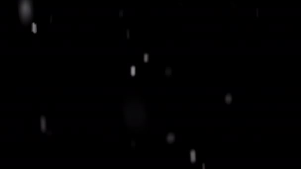 Мягко Размытые Снежинки Танцуют Темноте Создавая Мечтательную Спокойную Зимнюю Атмосферу — стоковое видео
