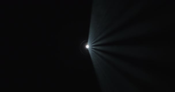 Hand Gracefully Slides Radiant White Light Rays Captivating Embrace Darkness — Stock Video