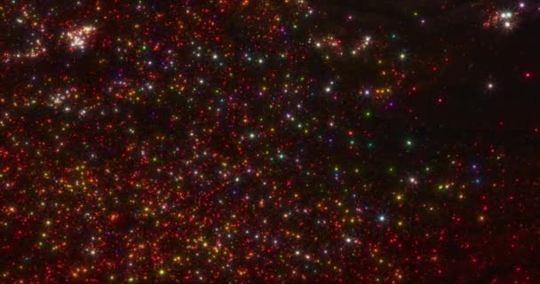 Colorful Shimmering Starscape Vast Expanse Cosmos — Stock Video