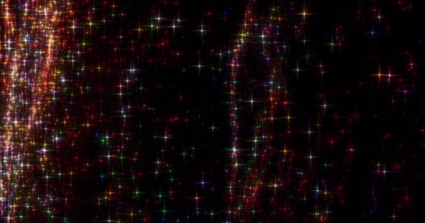 Espetáculo Celestial Estrelas Fluindo Brilha Nas Profundezas Cosmos — Vídeo de Stock