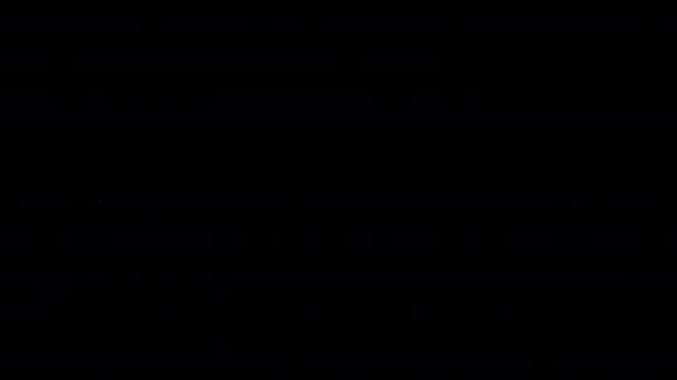 Неонова Біла Стежка Проходить Крізь Темряву Освітлюючи Відображення Яскравої Енергії — стокове відео