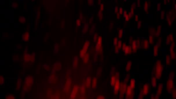 Швидко Рухаються Червоні Точки Створюючи Зачаровуючий Танець Темній Обстановці — стокове відео