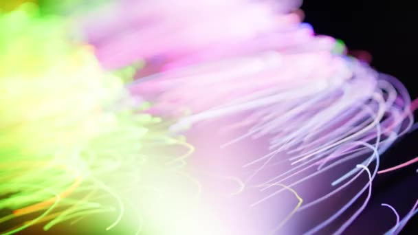 Dynamic Colorful Streaks Capturing Vibrancy Energy Swirling Hues Dark Background — Stock Video