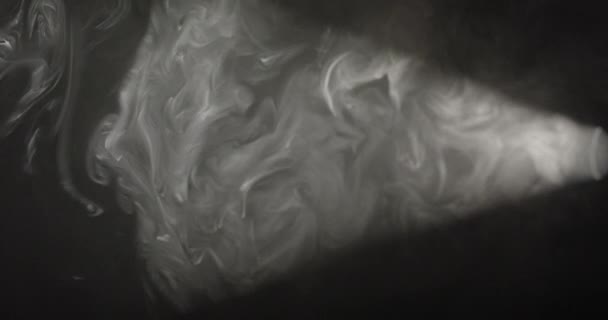 Dança Graciosa Padrões Intrincados Redemoinhos Fumaça Iluminados Pelos Holofotes — Vídeo de Stock