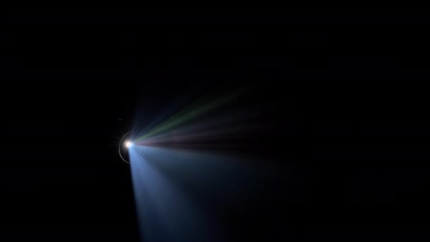 Digital Video Projector Beams Illuminating Dark Bringing Light Darkness — Stock Video