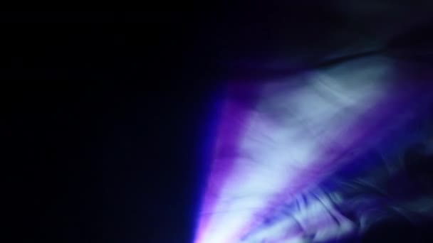 Mesmerizing Purple Light Beams Dance Amidst Smoky Ambiance Creating Enchanting — Stock Video