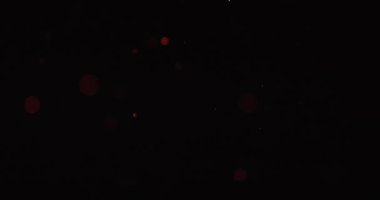 Karmaşık kahverengi bokeh daireler ve yumuşak beyaz parçacıkların düz yatay hareketi