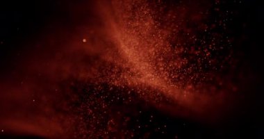 Işıl ışıl parlayan bokeh ile kum parçacıklarının büyüleyici akışı büyüleyici ve sakin bir görsel ekran yaratıyor.