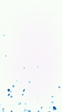 Parlak mavi serpintiler zarif bir şekilde beyaz bir arkaplanda yüzüyor, neşeli ve dinamik bir sahne yaratıyor.