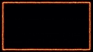 İnce ama ışıl ışıl turuncu bir ışık sınırı, karanlık bir zemine doğru pürüzsüzce parlar ve sıcak ve dinamik bir etki yaratır.