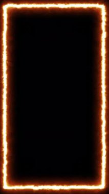Işıl ışıl parlayan, parlak turuncu bir çerçeve. Işıklandıkça sıcaklık ve yoğunluk saçıyor. Dinamik ve büyüleyici bir görsel etki yaratıyor.