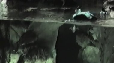 Cam panelli büyük bir akvaryum hem ördeklerin yüzdüğü su yüzeyini hem de kayalar, mercanlar ve su bitkileriyle dolu bir sualtı ortamını ortaya çıkarır.