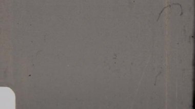 Bu hafif film 8 mm 'lik bir klasik sinematik cazibe yayar, dağınık siyah lekeler, çizikler ve lekelerle dolu gri renkli bir arka plan içerir.