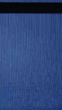 Ağır gürültü bozulması, statik titreşim ve yatay izleme hatları olan mavi ekran.