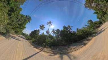 Bereketli, yeşil ağaçlarla çevrili, huzurlu kırsal bir yolda 360 metrelik bir sürüş, doğanın güzelliğinde huzurlu bir yolculuk sunuyor.