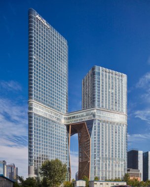 modern building in the XIAN CBD park