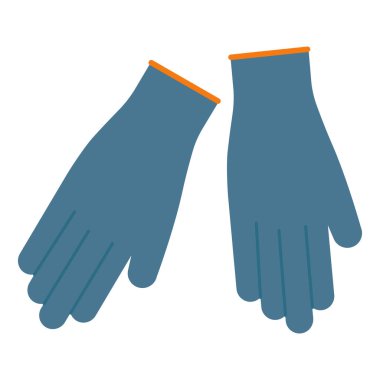 Gloves for work isolated on a white background. Gardening. Agricultural hand protection, protective gloves. Vector illustration