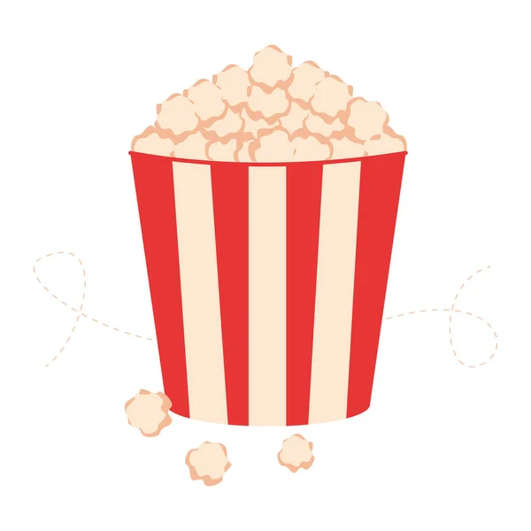 stock vector Popcorn. Movie icon in flat style. Vector illustration