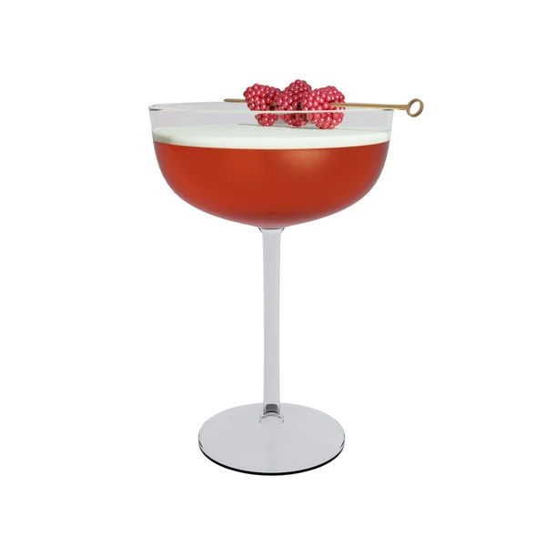 Cocktail Klee Club Mit Himbeere Darstellung — Stockfoto