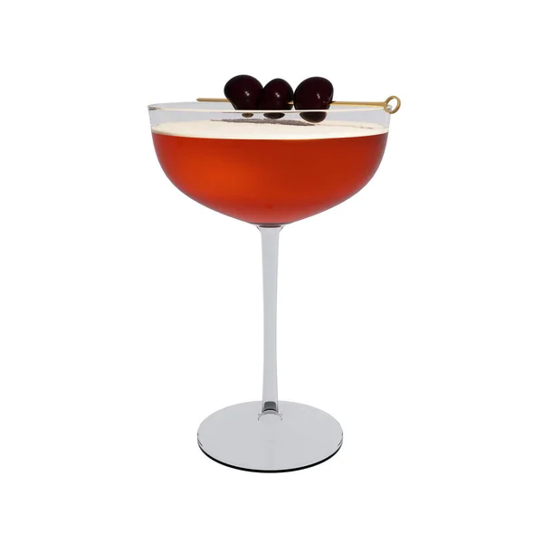 Mary Pickford Cocktail Auf Weißem Hintergrund — Stockfoto
