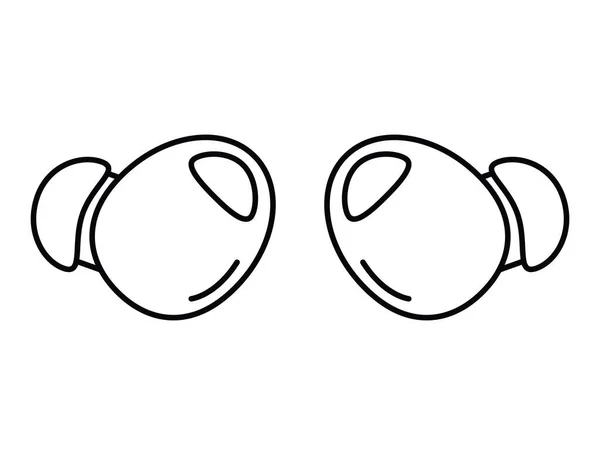 Wireless Headphones Icon Earbuds Vector Illustration — Stock Vector