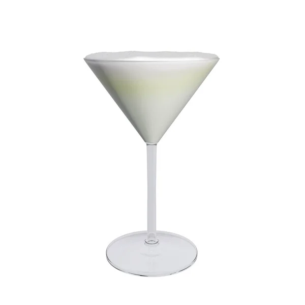 White lady cocktail isolated on white. 3d rendering
