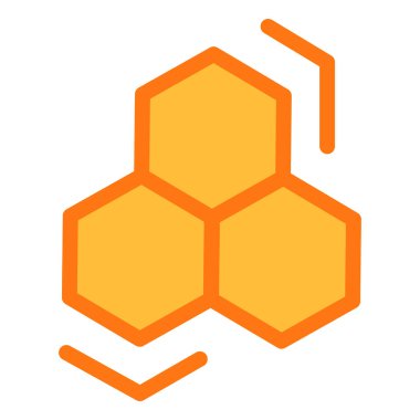 Beyaz arkaplanda bal peteği simgesi. Web sitesi tasarımın için simge. Vektör illüstrasyonu