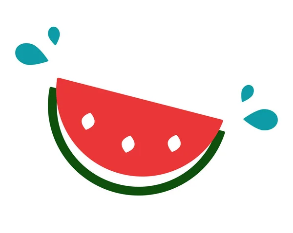 Wassermelonen Ikone Trendigen Minimalistischen Stil Gestaltungselement Vektorillustration — Stockvektor