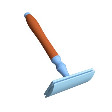 Tıraş makinesi simgesi beyaz arkaplanda izole edildi. 3d oluşturma