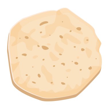 Pita ekmeği. Taze pişmiş pita ekmeği. Yemek tasarımı. Vektör illüstrasyonu