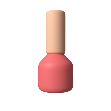 Tırnak cilası şişesi. Güzellik salonu için tasarım öğesi, web tasarımı, çıkartmalar. 3d oluşturma