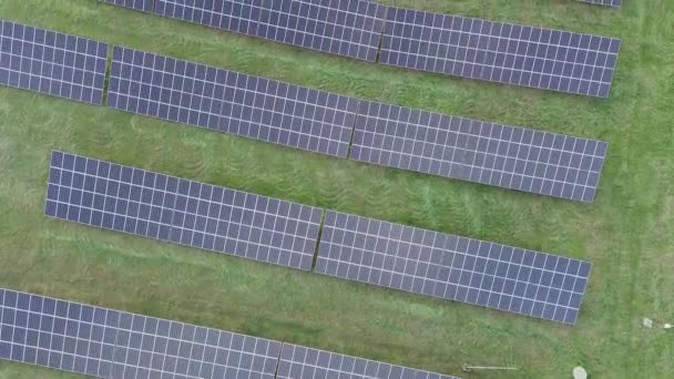 Modern Eco Friendly Large Solar Panels Generate Energy Suns Rays — Stock video