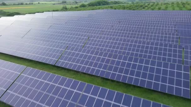 Modern Eco Friendly Large Solar Panels Generate Energy Suns Rays — kuvapankkivideo