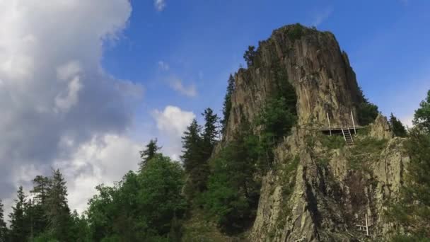 Rocky Sharp High Peak One Rhodope Mountains Sheer Cliff Steep — 비디오