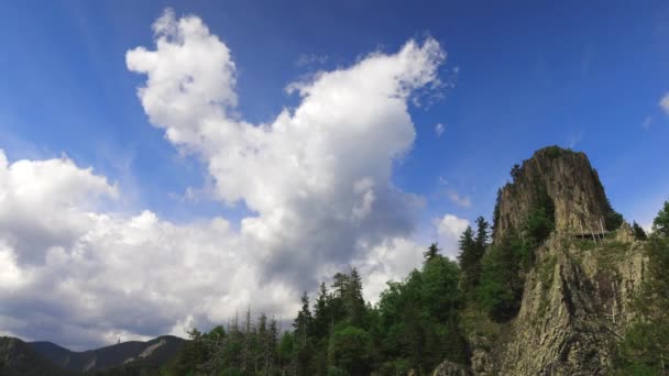 Rocky Sharp High Peak One Rhodope Mountains Sheer Cliff Steep — Stock Video