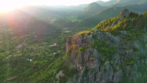 High Rocky Wild Mountain Range Rhodope Mountains Covered Green Vegetation — Video