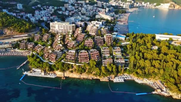 Hotel Resort Lusso Dukley Giardini Verdi Spiagge Sabbiose Vicino Mare — Video Stock