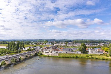 Amboise village located in the Indre-et-Loire dpartement of the Loire Valley in France. Known of the famous castle Chateau Amboise. clipart