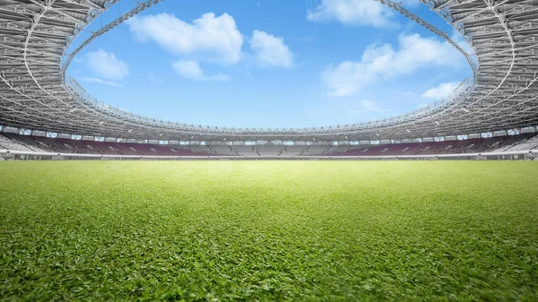 stock image Grass inside the football stadium