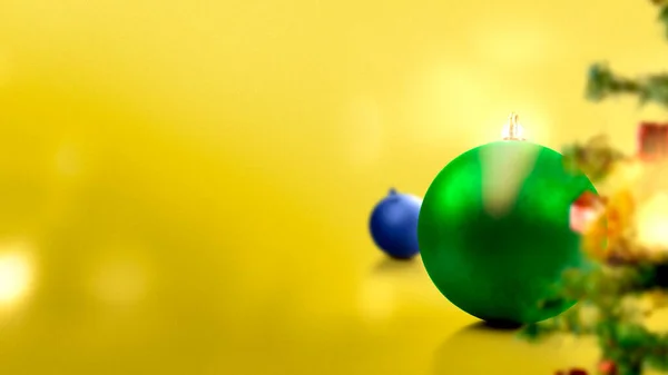 Renkli Arka Planda Renkli Bir Noel Balosu — Stok fotoğraf
