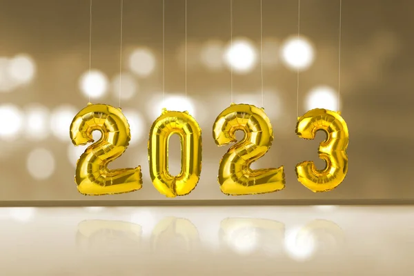 2023 Com Fundo Luz Turva Feliz Ano Novo 2023 — Fotografia de Stock