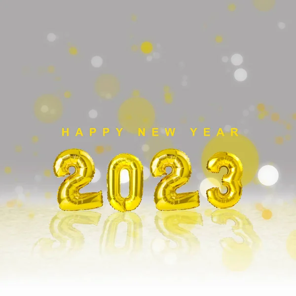 2023 Con Sfondo Chiaro Sfocato Felice Anno Nuovo 2023 — Foto Stock